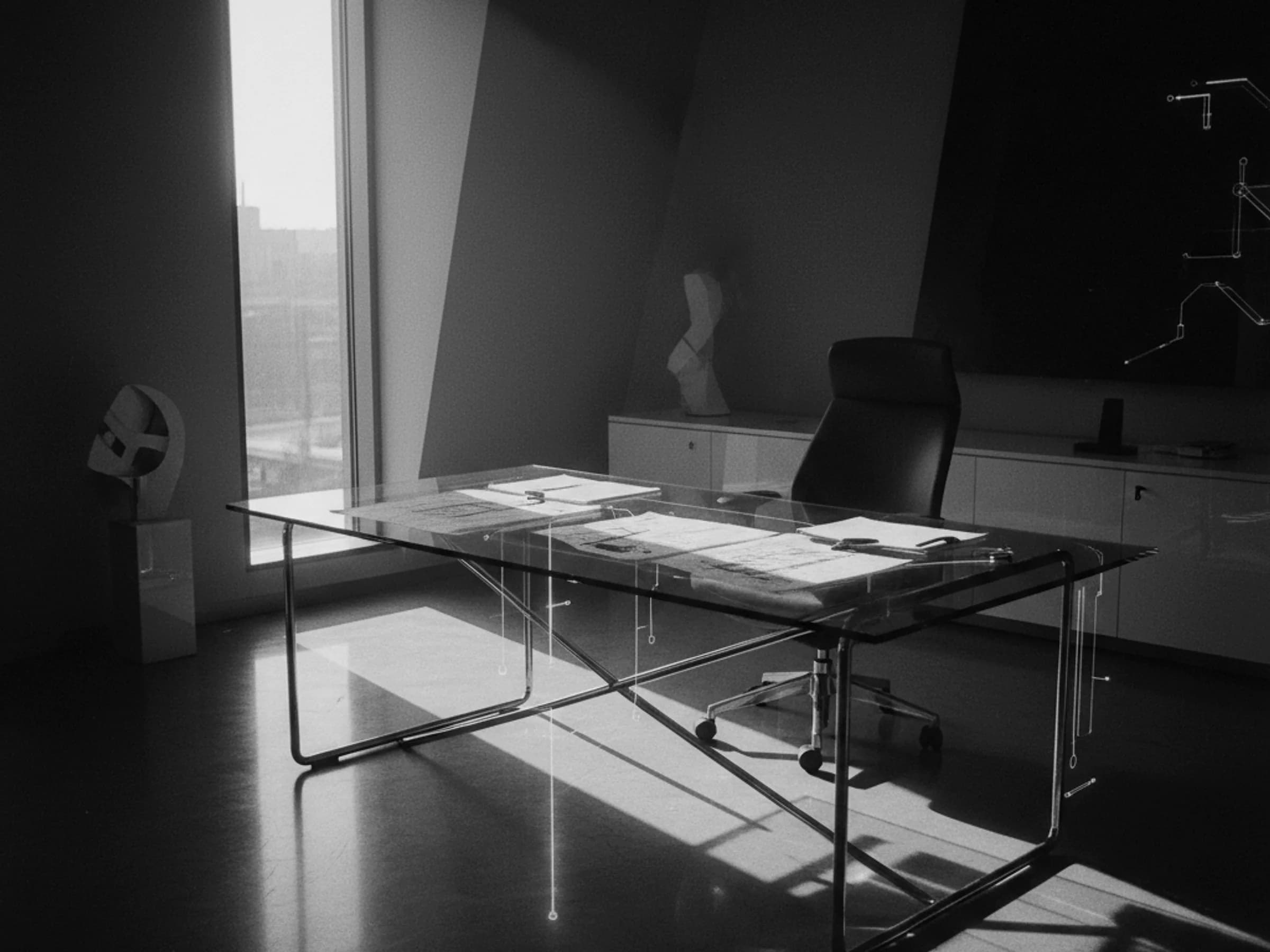 Professional networking — monochrome editorial